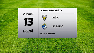 KäPa - FC Espoo 13.7 klo 18:30
