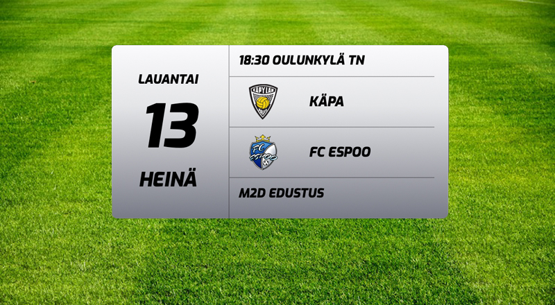KäPa - FC Espoo 13.7 klo 18:30