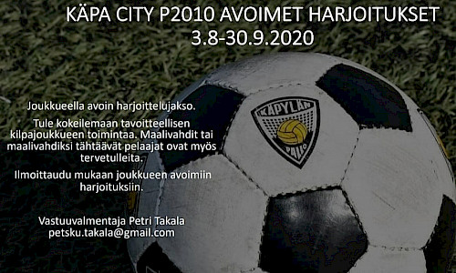 KäPa 2010 City hakee uusia pelaajia tavoitteelliseen kilparyhmäänsä