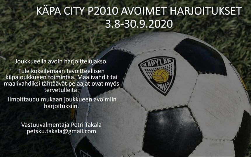 KäPa 2010 City hakee uusia pelaajia tavoitteelliseen kilparyhmäänsä