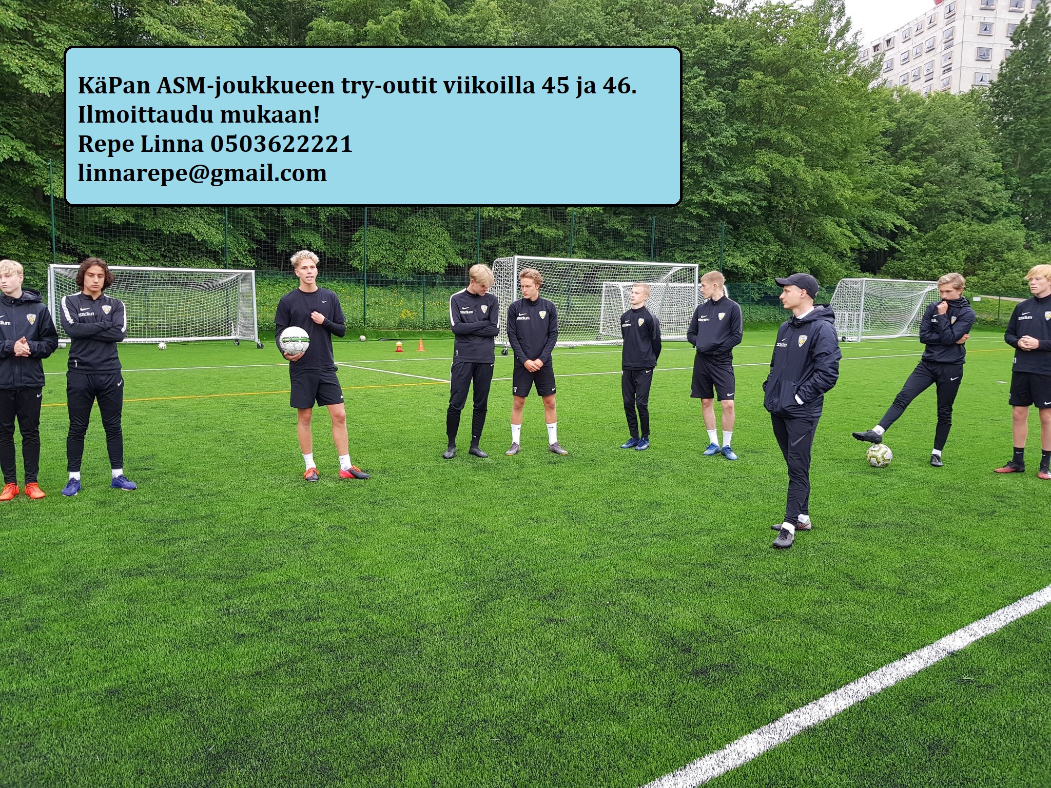 KäPan ASM-joukkueen try-outit viikoilla 45 ja 46